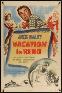 7d238 VACATION IN RENO style A 1sh '46 art of Jack Haley, Anne Jeffreys & sexy girls!