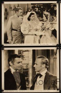 7d012 GONE WITH THE WIND 4 8x10 stills '39 Clark Gable, Vivien Leigh, Leslie Howard, De Havilland