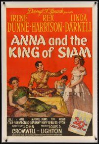 7e192 ANNA & THE KING OF SIAM linen 1sh '46 pretty Irene Dunne, Rex Harrison & sexy Linda Darnell!