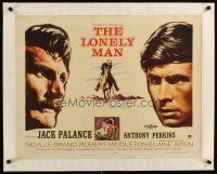 7e181 LONELY MAN linen style B 1/2sh '57 super close images of Jack Palance & Anthony Perkins!