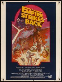 7f011 EMPIRE STRIKES BACK 30x40 R82 George Lucas sci-fi classic, cool artwork by Tom Jung!