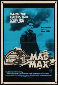 7f193 MAD MAX Aust 1sh R81 wasteland cop Mel Gibson, George Miller Australian sci-fi classic!