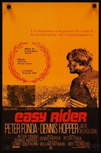 7f423 EASY RIDER Belgian '69 Peter Fonda, motorcycle biker classic directed by Dennis Hopper!