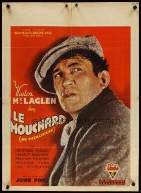 7f393 INFORMER pre-war Belgian '35 John Ford, great close up of angry Victor McLaglen!