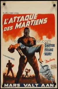 7f427 INVADERS FROM MARS Belgian '53 classic, hordes of green monsters from outer space!