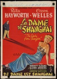 7f431 LADY FROM SHANGHAI Belgian '47 sexy Rita Hayworth, Orson Welles!