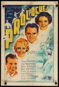 7f221 FOOTLIGHT PARADE 2-sided French 15x21 '33 James Cagney, Joan Blondell, Ruby Keeler, Powell!