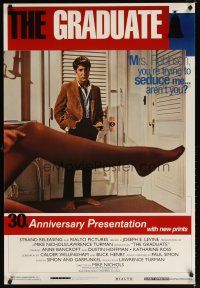 7f029 GRADUATE 1sh R98 classic image of Dustin Hoffman & Anne Bancroft's sexy leg!