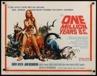 7f099 ONE MILLION YEARS B.C. 1/2sh '66 full-length sexiest prehistoric cave woman Raquel Welch!