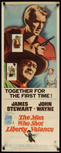7f131 MAN WHO SHOT LIBERTY VALANCE insert '62 John Wayne & James Stewart 1st time together, Ford