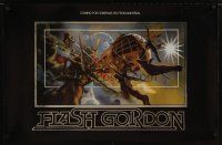 7f070 FLASH GORDON heavy stock horizontal foil special 25x38 '80 best art by Philip Castle!