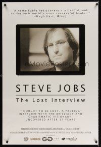 7f049 STEVE JOBS: THE LOST INTERVIEW DS 1sh '12 rediscovered documentary of former Apple CEO!