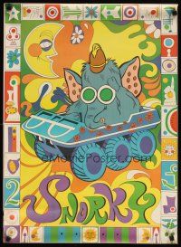 7f066 BANANA SPLITS ADVENTURE HOUR set of 4 commercial posters '68 wild psychedelic artwork!