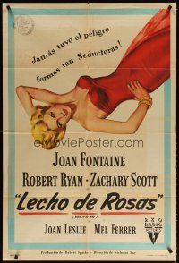 7g086 BORN TO BE BAD Argentinean '50 Nicholas Ray, sexiest art of baby-faced Joan Fontaine!