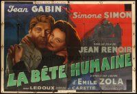 7g041 LA BETE HUMAINE French 2p '38 Jean Renoir, Jean Gabin, Simone Simon