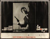 7g128 ENFORCER linen subway poster '76 photo of Clint Eastwood as Dirty Harry by Bill Gold!