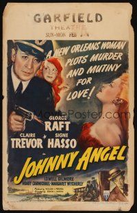 7g020 JOHNNY ANGEL WC '45 George Raft, Claire Trevor plots murder & mutiny for love in New Orleans!