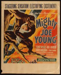 7g012 MIGHTY JOE YOUNG style A jumbo WC '49 first Harryhausen, art of ape rescuing girl in tree!