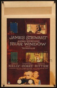 7g023 REAR WINDOW WC '54 Alfred Hitchcock, art of voyeur Jimmy Stewart & sexy Grace Kelly!