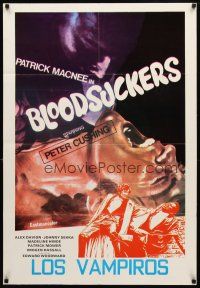 7h109 BLOOD SUCKERS 1sh '71 Patrick Macnee, Peter Cushing in vampire horror!