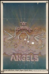 7h178 COMING OF ANGELS 1sh '77 Leslie Bovee, Jamie Gillis, unusual sexy artwork!
