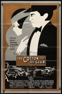 7h188 COTTON CLUB int'l 1sh '84 Francis Ford Coppola, Richard Gere, cool art deco design!