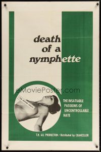 7h223 DEATH OF A NYMPHETTE 1sh '67 insatiable passions of uncontrollable hate!