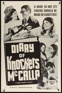7h248 DIARY OF KNOCKERS MCCALLA 1sh '68 directed by Barry Mahon, sexy images!