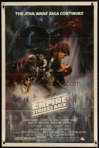 7h290 EMPIRE STRIKES BACK 1sh '80 classic Gone With The Wind style art by Roger Kastel!