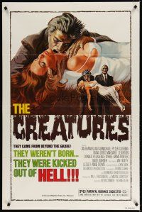 7h363 FROM BEYOND THE GRAVE 1sh '75 art of sexy near-naked girl about to be eaten, The Creatures!