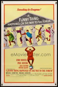 7h370 FUNNY THING HAPPENED ON THE WAY TO THE FORUM style A 1sh '66 wacky Zero Mostel & cast!