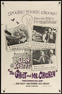 7h380 GHOST & MR. CHICKEN military 1sh '66 wacky Don Knotts, you'll laugh yourself silly!