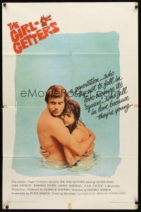 7h389 GIRL-GETTERS 1sh '65 Oliver Reed, it's an adult film for teenagers and vice versa!