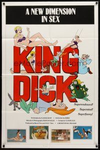 7h498 KING DICK 1sh '83 animated sex, superendowed, superstud & superfunny!