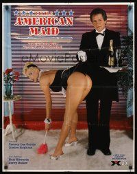 7h533 LITTLE AMERICAN MAID video/theatrical 1sh '88 super-sexy Diedra Hopkins cleaning up!