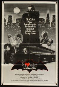 7h543 LOVE AT FIRST BITE int'l 1sh '79 AIP, wacky vampire image of George Hamilton as Dracula!