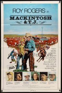 7h560 MACKINTOSH & T.J. 1sh '75 Robert Tanenbaum art of Roy Rogers & cattle!