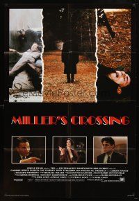7h591 MILLER'S CROSSING int'l 1sh '90 Coen Brothers, Gabriel Byrne, sexy Marcia Gay Harden!