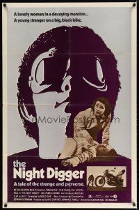 7h632 NIGHT DIGGER 1sh '71 cool image of Nicholas Clay, a strange and perverse tale!