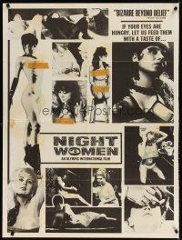 7h634 NIGHT WOMEN 1sh '64 Claude Lelouch's La femme spectacle, sexy images!