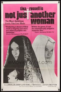 7h642 NOT JUST ANOTHER WOMAN 1sh '74 cool images of Tina Russell as Sister Conception!
