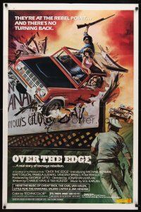 7h661 OVER THE EDGE 1sh '79 Matt Dillion, Jonathan Kaplan cult classic, different Obrero art!