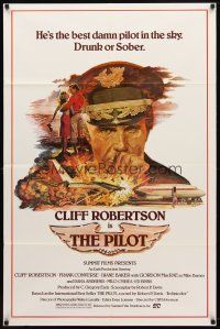 7h684 PILOT 1sh '80 Cliff Robertson is the best pilot in the sky. Drunk or sober!