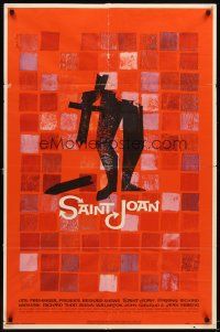 7h753 SAINT JOAN 1sh '57 Jean Seberg as Joan of Arc, directed by Otto Preminger, Saul Bass art!