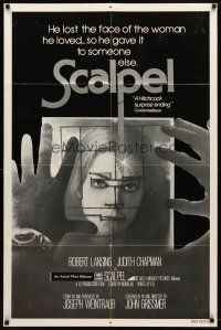 7h761 SCALPEL 1sh '78 he lost the face of the woman he loved, so he gave it to someone else!