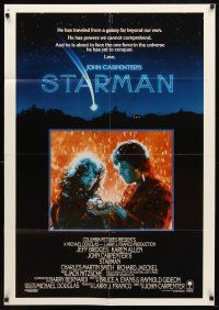 7h830 STARMAN int'l 1sh '84 John Carpenter, alien Jeff Bridges & Karen Allen standing in snowfall!