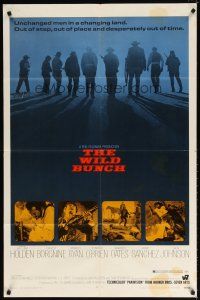 7h969 WILD BUNCH 1sh '69 Sam Peckinpah cowboy classic, William Holden & Ernest Borgnine