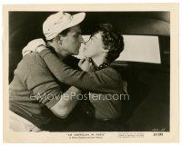 7j518 AMERICAN IN PARIS 8x10 still '51 c/u of Gene Kelly & Leslie Caron about to kiss in car!