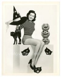 7j526 ANN MILLER 8x10 still '40s wonderful Halloween portrait showing off her sexy legs!