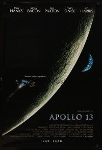 7p078 APOLLO 13 advance 1sh '95 directed by Ron Howard, Tom Hanks, Houston, we have a problem!